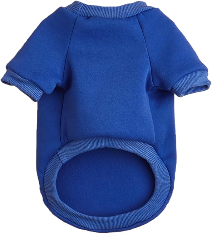 Puppy Sweater for Small Dogs Clothes Warm Winter Cat Clothe Pet Sweatshirt Knitwear Doggie Kitten Clothing, Blue, Medium