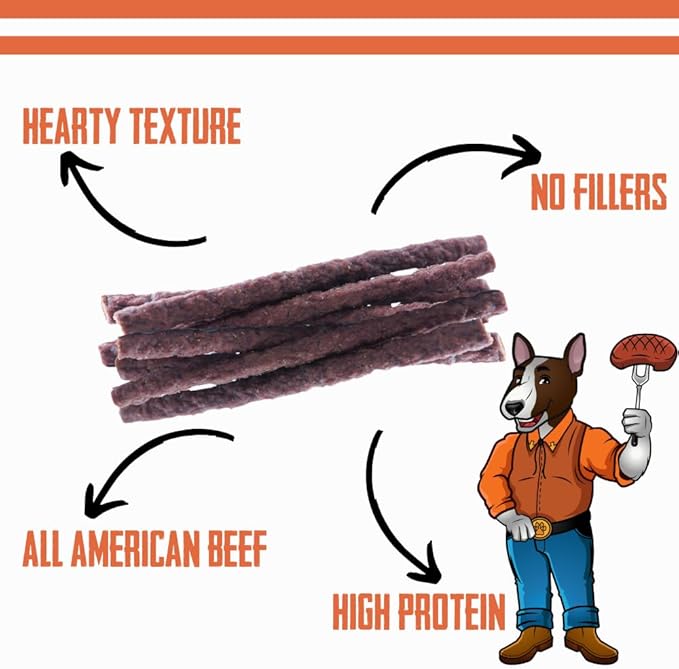 Bully Boy's Famous Beef Sticks Dog Treats | Free from Wheat, Corn, Soy, or Gluten | USA Sourced Ingredients | with Smokehouse Beef | Made in Utah | 15 oz - 1 Pack