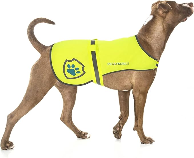 Reflective Dog Coat for Safety – Ideal Dog Vest for High-Visibility When Walking, Jogging or Training – Sizes to Fit Small, Medium, Large Breeds 16-130 lbs (Medium)