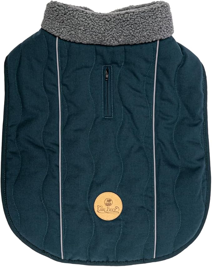 King Buck After-Hunt Quilted Sherpa Jacket, Deep Teal, S/M