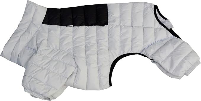 Dog Warm Jacket, Outdoor Snow Covered Reflective Windproof, Adjustable M/L Zippered Vest for Medium to Large Dogs (Off White) M