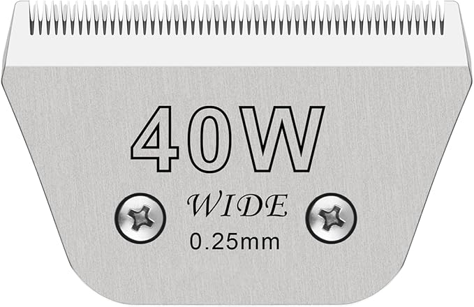 40W Dog Grooming Clipper Replacement Blades, Compatible with Ainds, Oster A5, Wahl Km10 and Other Series Clippers, Blade Size-40W Cut Length 1/100"(0.25mm)