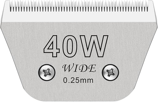 40W Dog Grooming Clipper Replacement Blades, Compatible with Ainds, Oster A5, Wahl Km10 and Other Series Clippers, Blade Size-40W Cut Length 1/100"(0.25mm)