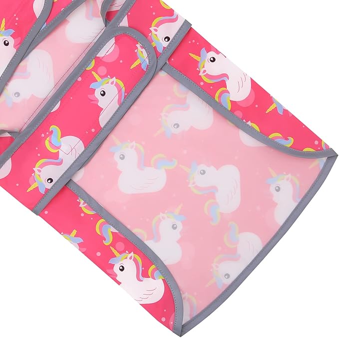 HDE Dog Raincoat with Clear Hood Rain Jacket Poncho for Small Medium Large Dogs Unicorn Ducks Pink - M