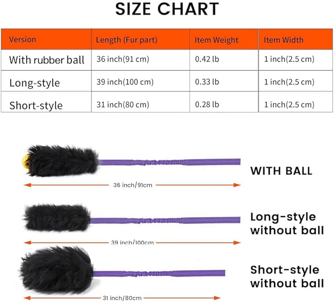 HOWGO Dog Rope Toy,Dog Bungee Chaser Toy 100% Sheepskin,Sheep Smell Tug Toy for All Breeds (Purple, with Rubber Ball)