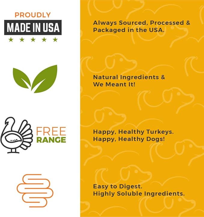 Gobble! 6-Inch Turkey Tendon Strips for Dogs, 6 oz. (170g) Reseal Value Bag, Made in USA, All-Natural Hypoallergenic Dog Chew Treat | Sourced, Processed & Packaged in The USA | (45-50 Pieces)