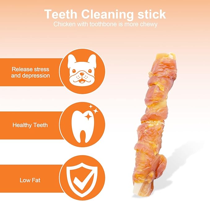 Dog Treats Biscuits Chicken and Teeth Cleaning Sticks Puppy Training Treats 1 lb/454g (Pack of 2)
