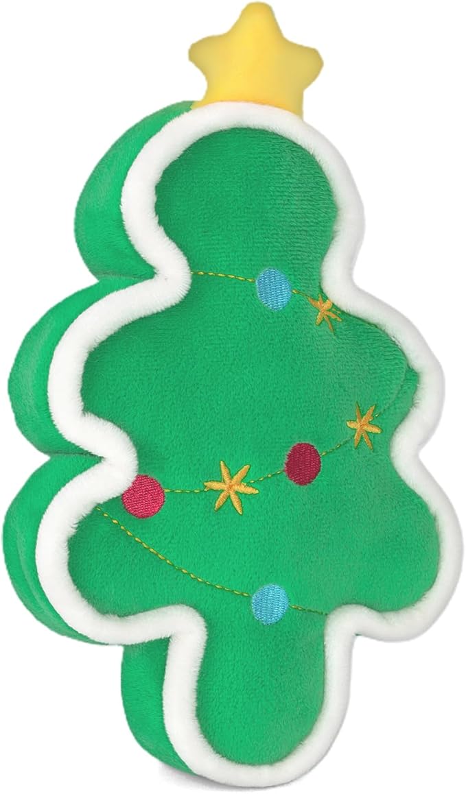 DODODOLA Dog Toys Squeaky Christmas Tree Gift Plush Dog Toys Stuffed Dog Toys with Crinkle Paper for Large Dogs Medium Puppy