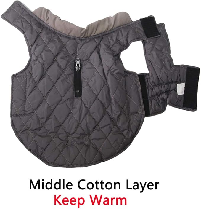 Reversible Dog Coats for Small Dogs Waterproof Warm Puppy Jacket for Cold Winter,Grey XS