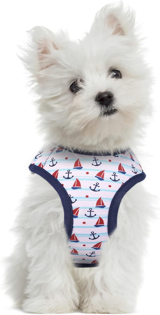 Mile High Life Step in Dog Harness for Small Dogs No Pull, Easy Get on Air Mesh Vest Harness, Adjustable Easy Closures Both Neck and Chest (White, XS Chest 11.4"-16.1")