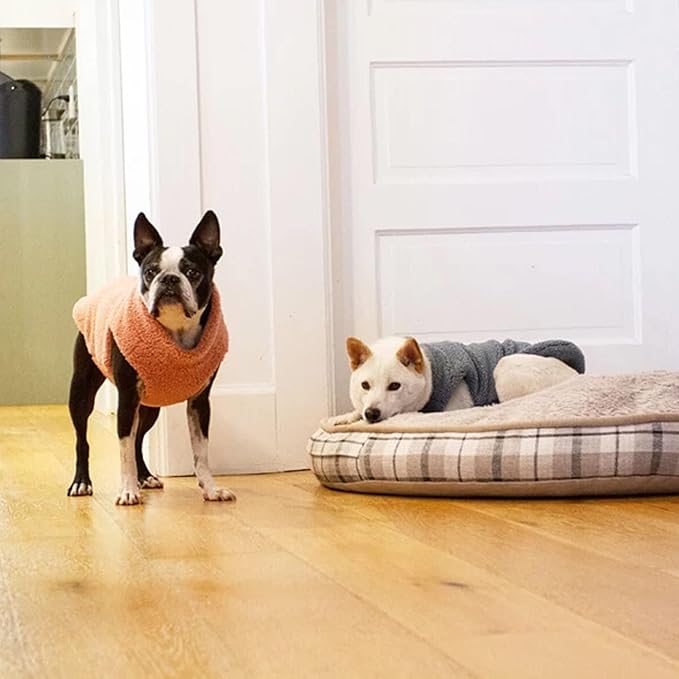 Gooby Sherpa Vest Dog Sweater - Warm Gray, X-Large - Warm Fuzzy Fleece Step in Dog Jacket Without Ring Leash for Small to Medium Dogs