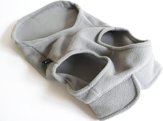 JACKO & CO - Fleece Vest Dog Sweater with Leash Ring - Soft, Warm & Lightweight Pullover Coat for Small & Medium Dogs, Puppies & Cats - Cozy Fall/Winter/Spring Pet Jacket (Grey, X-Large 17-25lbs)