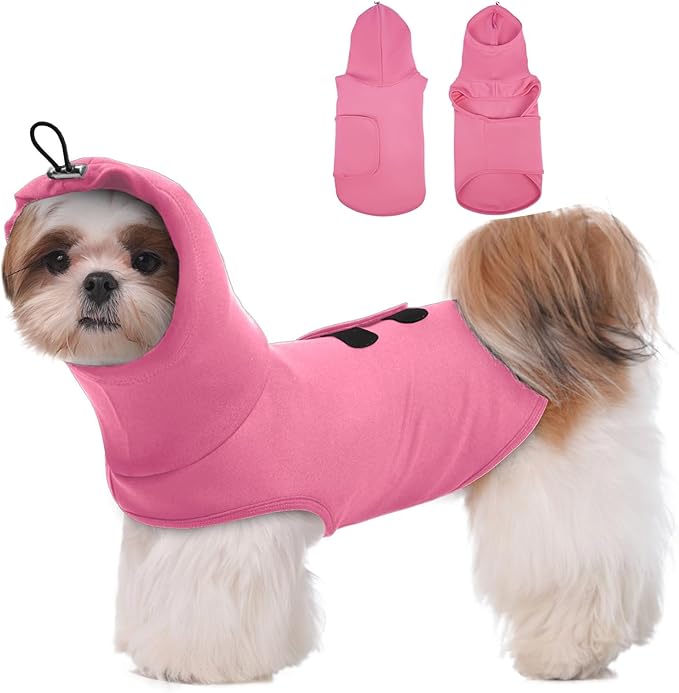 Small Anxiety Shirt for Dogs,Breathable Anxiety Jacket for Strangers,Storm,Travel,Bichon Calming Vest Wraps,Breathable for All-Seasons,Machine Washable(Rose)
