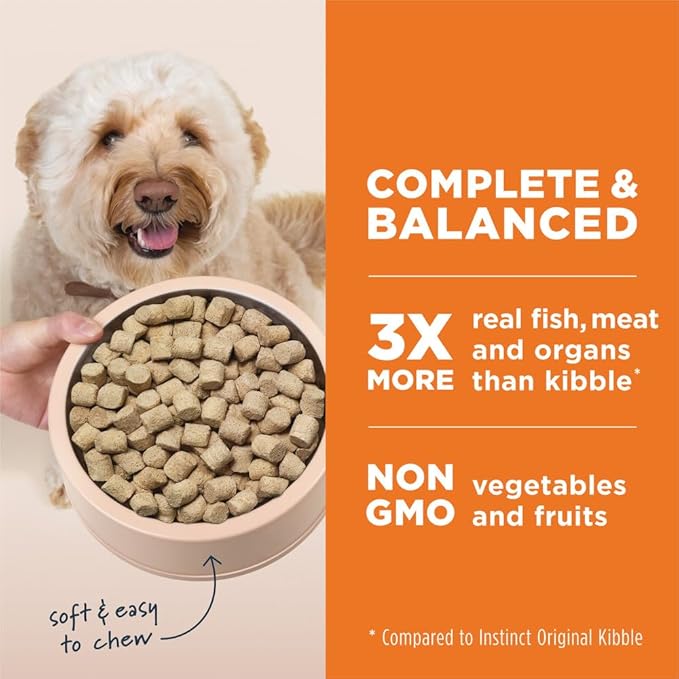 Instinct Freeze Dried Raw Meals, Natural Dry Dog Food, Grain Free - Wild Caught Pollock, 3 oz. Bag
