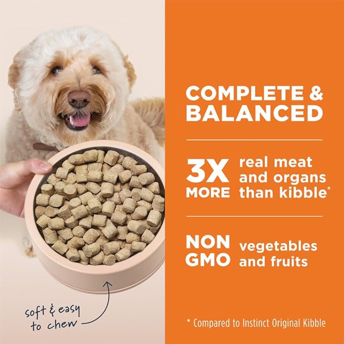 Instinct Freeze Dried Raw Meals, Natural Dry Dog Food, Grain Free - Cage Free Chicken, 45 oz. Bag