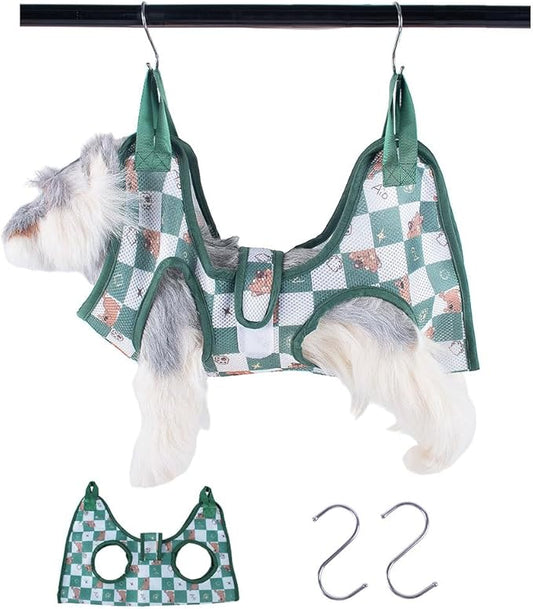 AIO Cat & Dog Restraint Sling for Nail Trimming Foldable Dog Grooming Supet Relaxation Hammock Harness for Pet Grooming