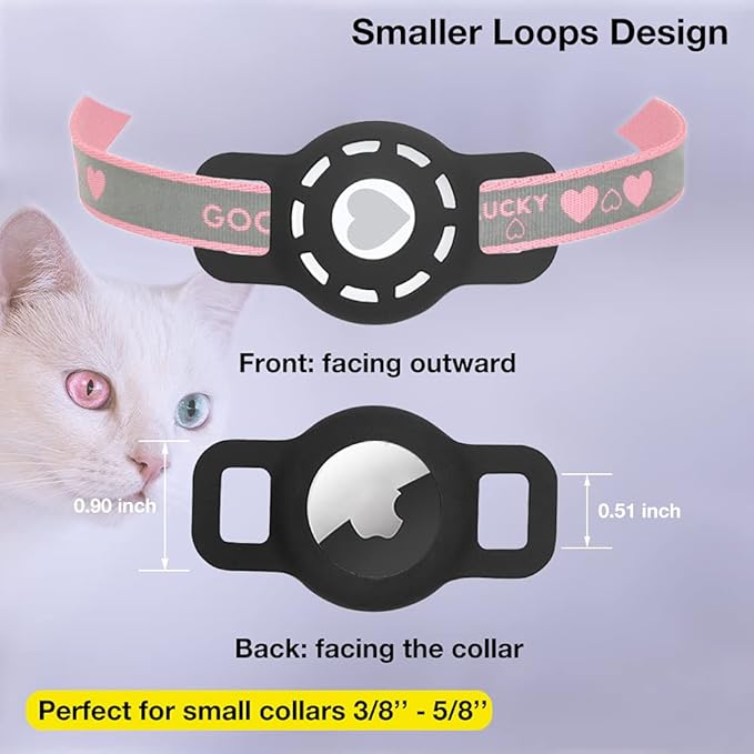 Cat Collar Holder for Airtag, Cat & Small Dog Harness Case for Air Tag