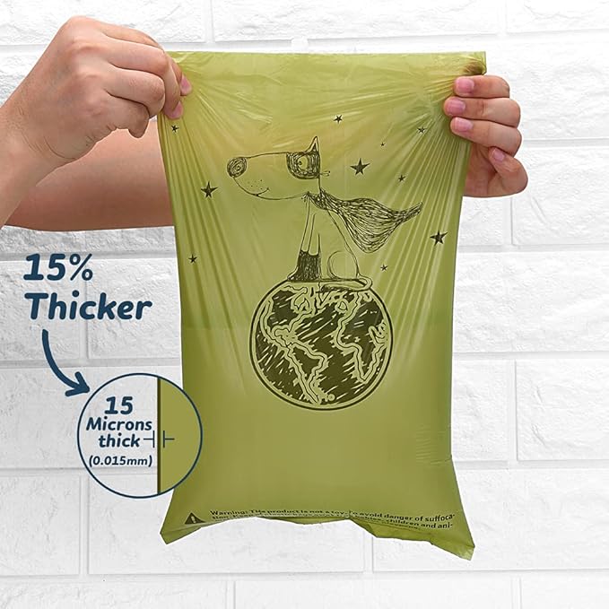 Ley's Dog Poop Bags 135 Count, Lavender Scented Extra Thick Waste Bag with Dispenser, 100% Leak Proof, Doggie Bag Refill Rolls