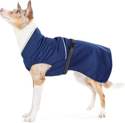 Goldpaw Rainpaw Waterproof Dog Raincoat - Durable Dog Rain Jacket for All Seasons - Easy to Wear, Adjustable, Premium Pet Outerwear - Made in The USA - Machine Washable - Navy - Size 24