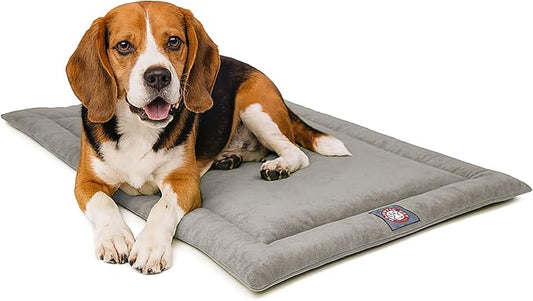 Majestic Pet Orthopedic Memory Foam Dog Crate Mat - Plush Pet Bed Pad for Crates & Kennels | USA Crafted | 36"x23" Villa Vintage