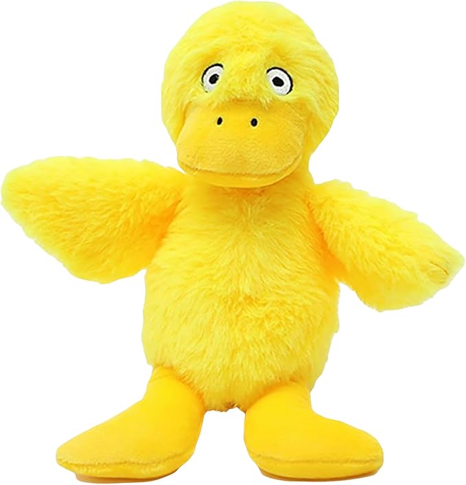 Squeaky Plush Duck Dog Toy - Soft and Durable, Chew Toy for Small and Medium Dogs, Interactive and Adorable, Machine Washable, Ideal Dog Gift for Birthdays and Holidays Yellow