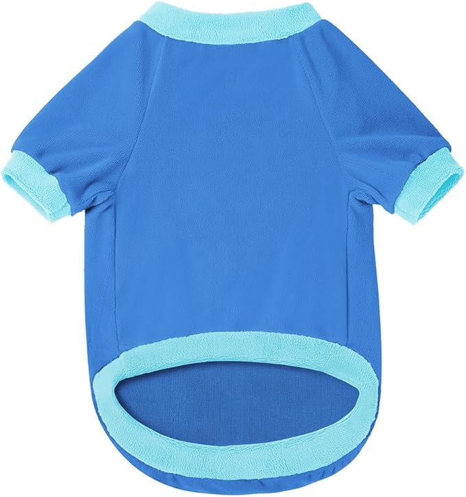 GreenJoy Classic Fleece Dog Sweater – Soft & Warm Stretchy Sweatshirt for Small Dogs & Cats, Cold-Weather Pullover for Everyday Wear (Dark Blue, Large/X-Large)