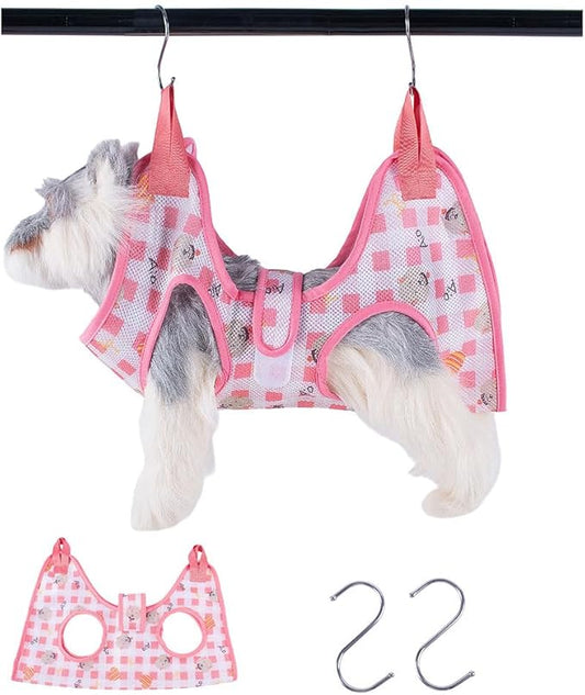 AIO Cat & Dog Restraint Sling for Nail Trimming Foldable Dog Grooming Supet Relaxation Hammock Harness for Pet Grooming