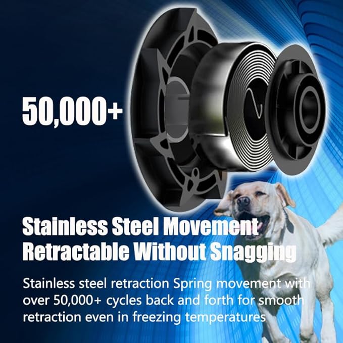 Retractable Dog Leash Hands-Free Adjustable Length 16ft with Safety Lock Durable Nylon Belt for Small Medium Large Dogs Easy Walk Training Portable Dog Leash Black M