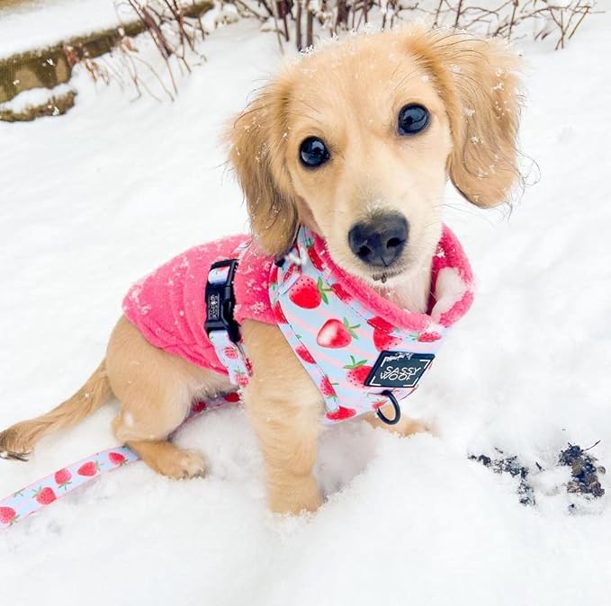 Gooby - Stretch Fleece Vest, Pullover Fleece Vest Jacket Sweater for Dogs, Pink, Medium
