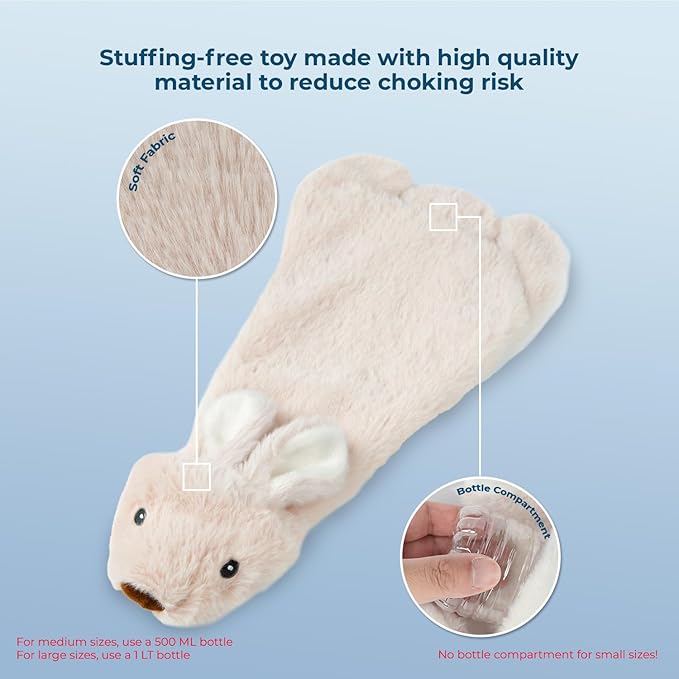 Best Pet Supplies Squeaky Dog Toys with Soft Durable Fabric for Small, Medium and Large Pets Interactive Toy for Indoor Play, Supports Active Biting and Play - Hare, Pig, Medium