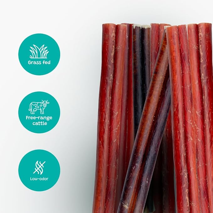 Bully Sticks 6–7" — 10 Count | Natural Single-Ingredient, Long-Lasting Dog Chews; Dental Support Treats for Small, Medium & Large Dogs