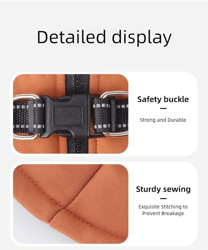 Warm Dog Coat Reflective Jacket, Waterproof Winter Coat for Dogs Turtleneck Dog Clothes for Cold Weather (Red, M(Chest:15.7-17.3",Neck:(14.5"))
