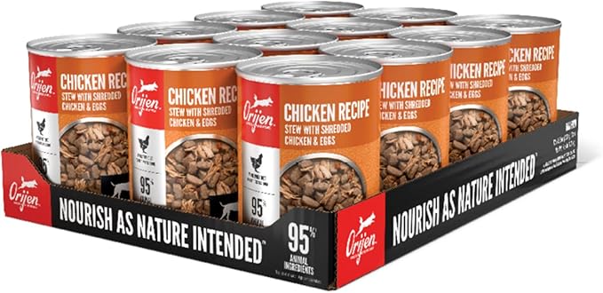 ORIJEN Real Meat Shreds, Grain-Free, Chicken Recipe Stew, Premium Wet Dog Food
