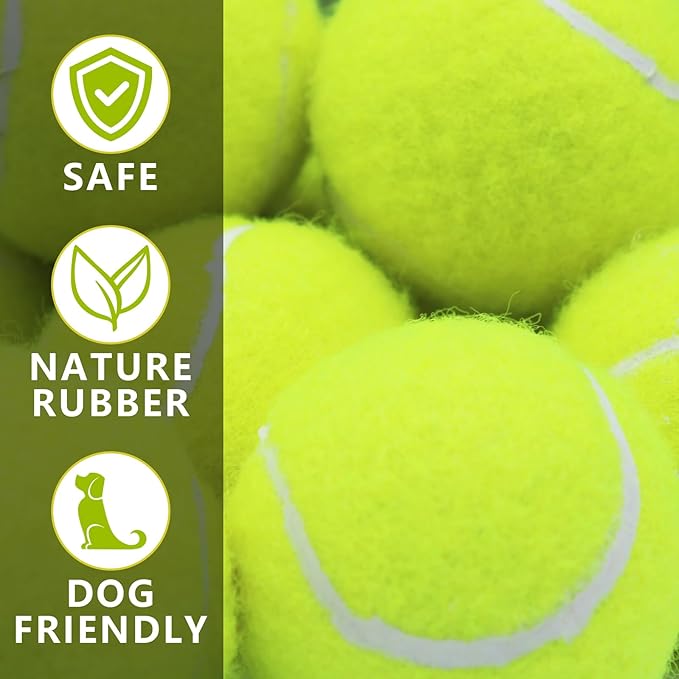 Magicorange 12 Pack Small Tennis Balls, 2 inch Tennis Balls for Dogs,Colorful Easy Catching Pet Playing Ball(Yellow, 12 Pack)