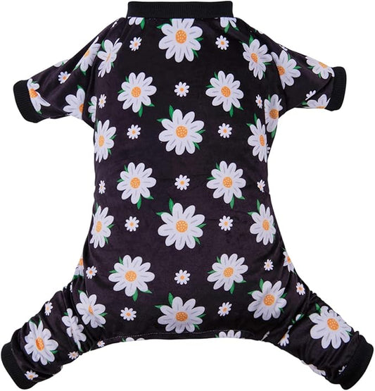 CuteBone Small Dogs Outfit Soft Puppy Onesies Pjs Dog Pajamas Pet Coat Cat Apparel Comfy Doggie Jumpsuit Bodysuit for All Seasons P221L