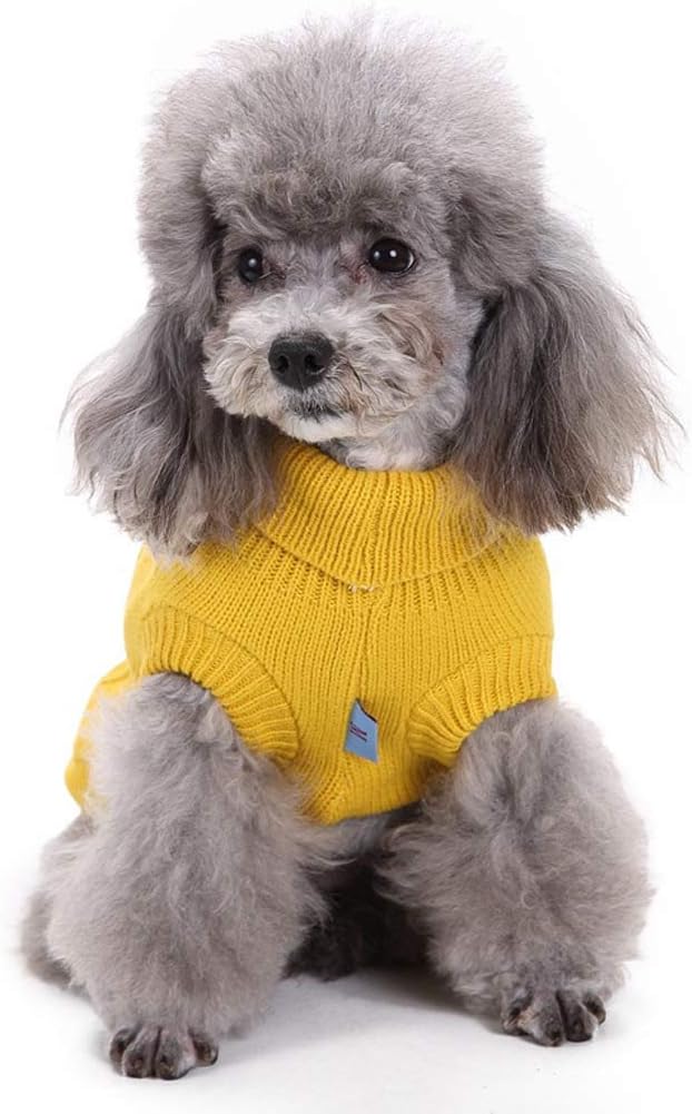 Warm Classic Turtleneck Pet Sweater - Cute Winter Dog & Cat Sweater for Small, Medium & Large Dogs - Christmas Sweaters for Girls & Boys