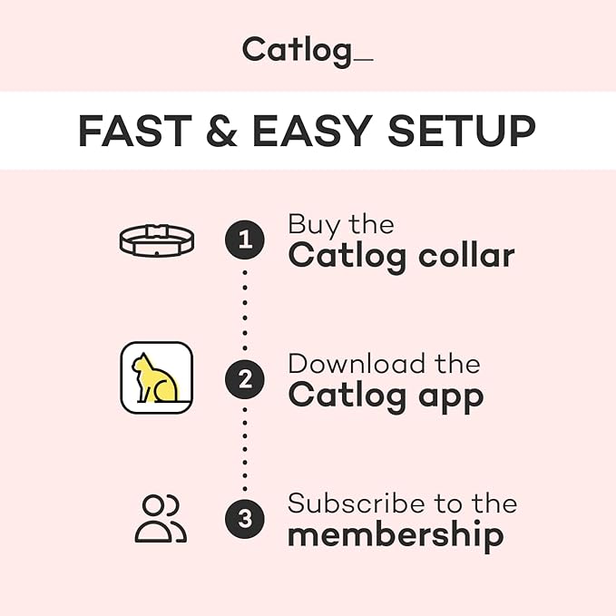 Health Tracker for Cats - Smart Cat Collar with Safety Breakaway Buckle for Indoor Cats, Wellness Alerts, Real-time Monitoring (Sakura, XL)