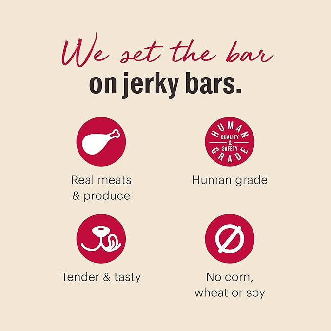 The Honest Kitchen Jerky Harvest Mini Bars: Beef Recipe With Carrots & Apples, 4 oz Bag