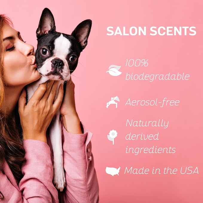 Bark2Basics Salon Scents Pet Grooming Cologne - 8 oz, Natural Professional Groomer Perfume for Dogs and Cats, Long Lasting, Deodorizing, (Vanilla Black Raspberry)
