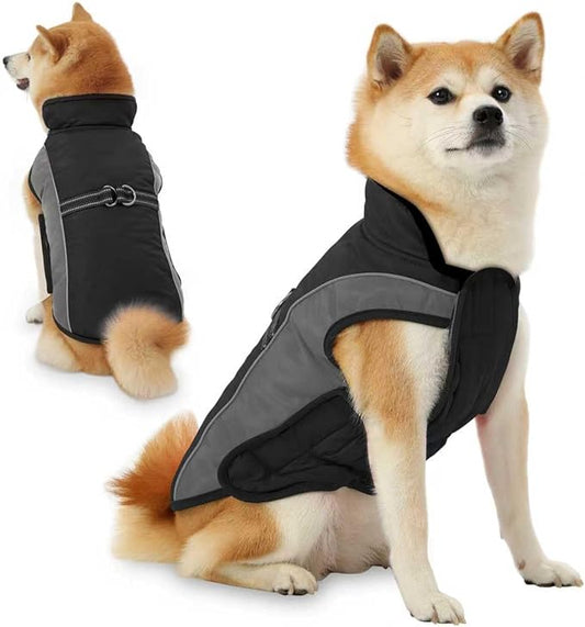 Dog Coat, Water-Resistant Dog Clothes, Warm Fleece Lining Dogs Coats, Winter Windproof Dogs Jackets with Reflective, Pet Vest for Small Medium Large Pets - 1 PCS