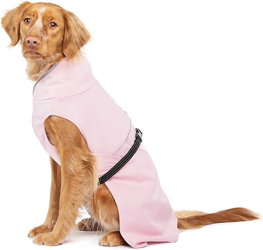 Goldpaw Rainpaw Waterproof Dog Raincoat - Durable Dog Rain Jacket for All Seasons - Easy to Wear, Adjustable, Premium Pet Outerwear - Made in The USA - Machine Washable - Pink - Size 20