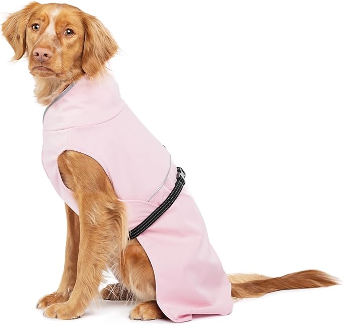Goldpaw Rainpaw Waterproof Dog Raincoat - Durable Dog Rain Jacket for All Seasons - Easy to Wear, Adjustable, Premium Pet Outerwear - Made in The USA - Machine Washable - Pink - Size 22