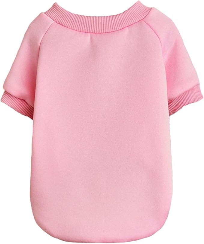Puppy Sweater for Small Dogs Clothes Warm Winter Cat Clothe Pet Sweatshirt Knitwear Doggie Kitten Clothing, Pink, XX-Small