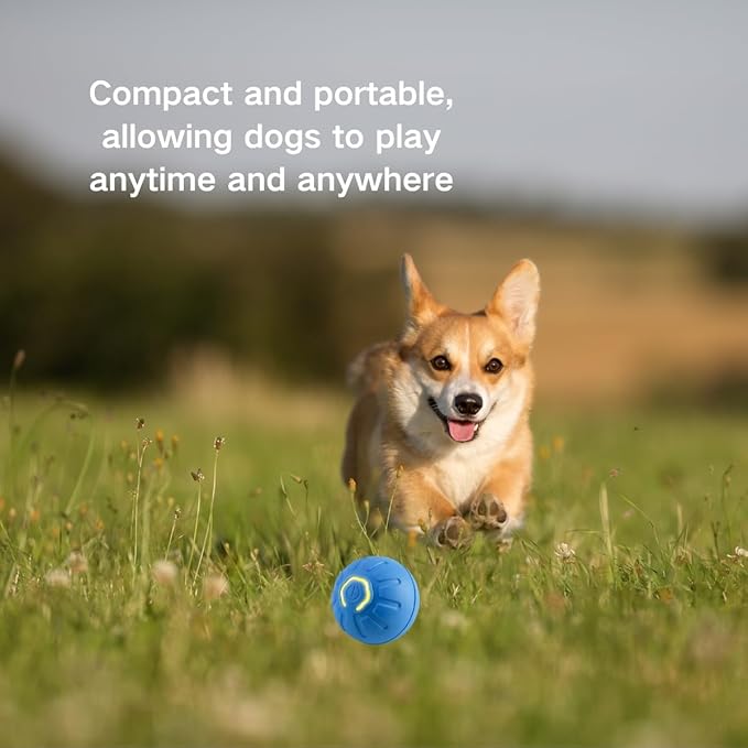 2PCS Shaky Ball for Dogs, Shaky Ball Toy for Dogs, Vibrating Dog Ball, Vibrating Ball for Dogs, Shaky Ball Moving Dog Toy, Automatic Moving Dog Toy Ball, Suitable for All Dogs (Orange+Blue)
