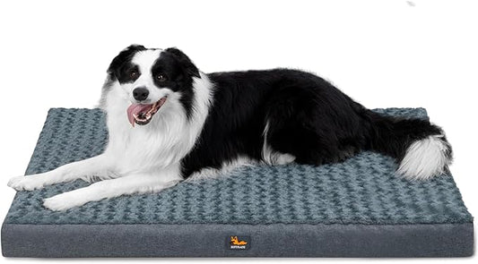 Dog Bed for XXXL Dogs up to 150 lbs with Orthopedic Foam Waterproof Cover Removable and Washable Cover Fluffy Dog Crate Bed with Non-Slip Bottom