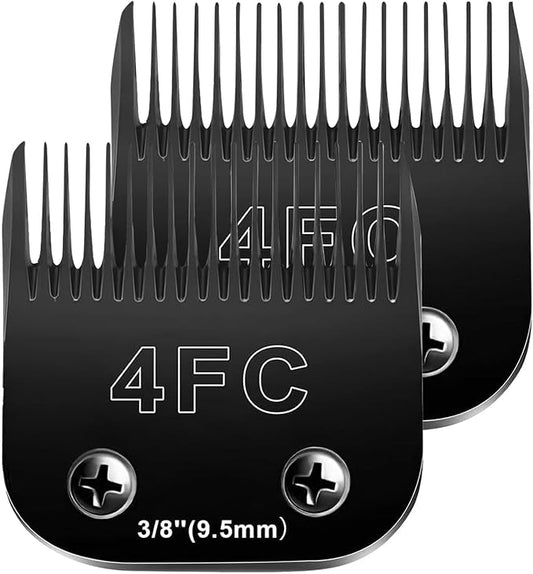 2PCS 4FC Blades Dog Grooming Blades Compatible with Andis Dog Clippers,Dog Clipper Blades Compatible with Oster A5,Wahl km10 Dog Clippers,Stainless-Steel Blade Sharp