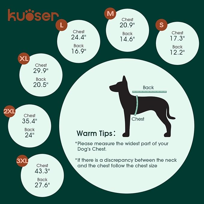 Kuoser Medium Dog Coat | All-Breed Thermal Wear with Windproof Layer | Reflective Tabs Enhance Visibility in Snow, Snap Buckles Simplify Dressing, Purple L