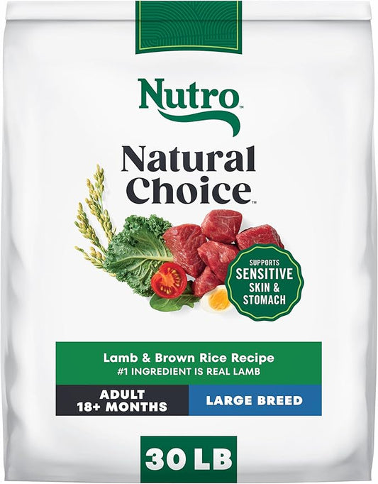 Nutro Natural Choice Lamb & Brown Rice Adult Large Breed Dog Food Dry Recipe, 30 lb. Bag