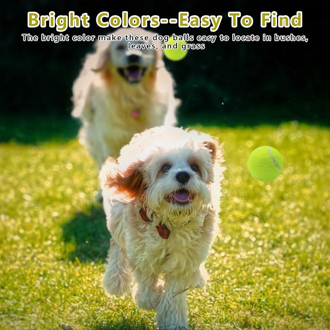 Magicorange 12 Pack Small Tennis Balls, 2 inch Tennis Balls for Dogs,Colorful Easy Catching Pet Playing Ball(Yellow, 12 Pack)