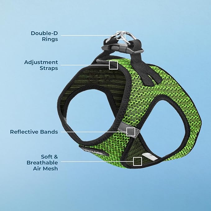 Best Pet Supplies Voyager Step-in Air Harness - All Weather Mesh, Reflective, No Pull Harness for Dogs, Cats - Secure with Hook & Loop Fastener, Buckle, Double D-Rings - Tone, XL